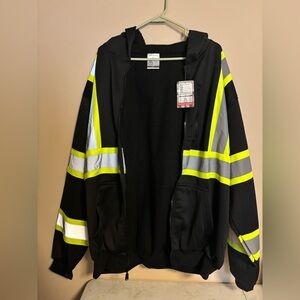 Men's Black and Yellow Safety Jacket